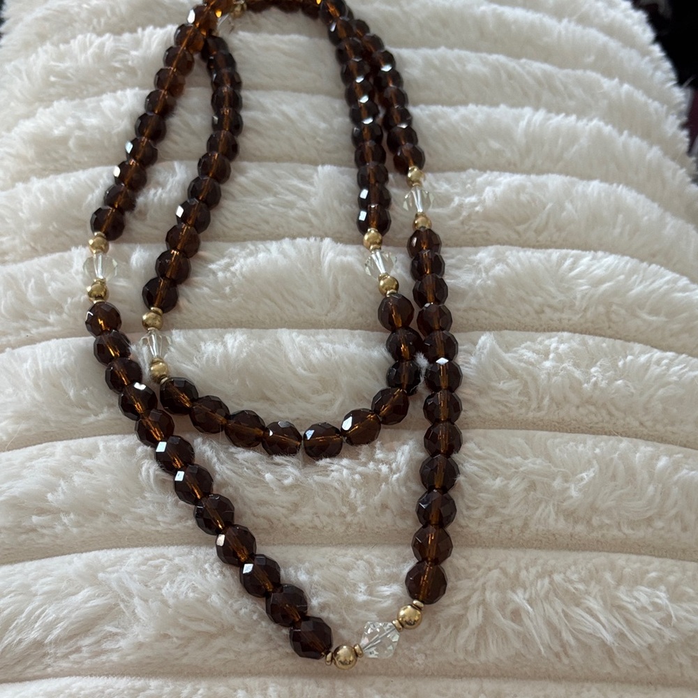 Brown glass necklace
